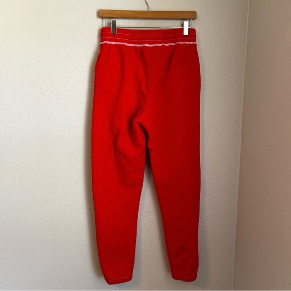 Zadig & Voltaire Sofia Trackpants High Rise Joggers in Red Cotton, Size Medium - Picture 6 of 10